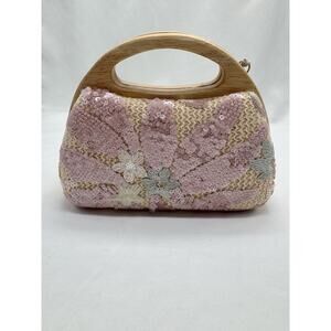 Haute Hippie Small Beaded Sequin Clutch Purse Party Wedding Summer Fairycore NWT